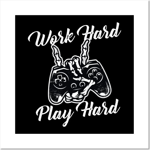 Work Hard Play Hard Wall Art by Printadorable